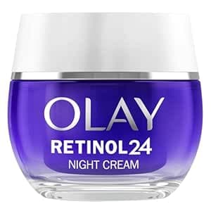 Olay Retinol 24 Nachtcreme Feuchtigkeitscreme fürs Gesicht, Hautpflege mit Antioxidativem Vitamin E, Übernacht Anti-Aging Pflege: glättet, erneuert und spendet Feuchtigkeit, 50ml