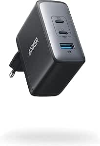 Anker 100W USB C Ladegerät, 736 Netzteil (Nano II), 3-Port Schnellladegerät, Für MacBook Pro/Air, Pixelbook, ThinkPad, iPad Pro, Galaxy S24, iPhone 17/16/15 Series