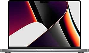 2021 Apple MacBook Pro mit Apple M1 Pro Chip (16-zoll, 16GB RAM, 1TB SSD Kapazität) (QWERTZ German) Space Grau (Generalüberholt)