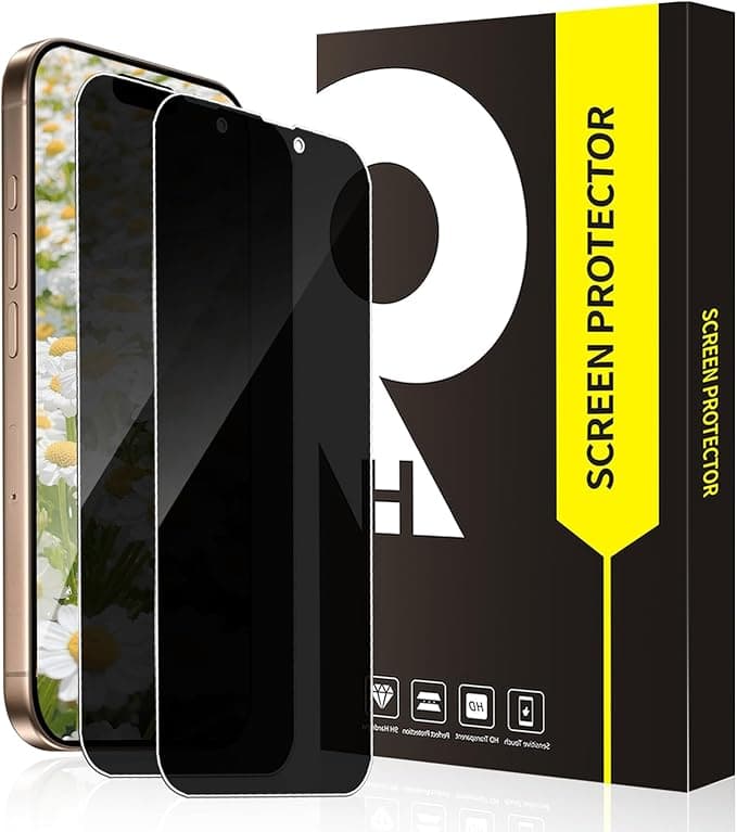 Cable Leader 2 Stück Schutzfolie für Panzerglas für iPhone 16 Pro Max Sichtschutzfolie, 9H Härte Anti-Kratzer Anti-Spy Privacy 16 Pro Max Displayfolie, 2.5D Kante Case-Friendly Passgenau Blickschutz