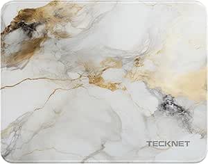TECKNET Mauspad, 28 x 21 cm Gaming Mousepad mit Wasserdicht und Rutschfester Gummi für PC-Büro, Arbeit, Gaming, Studium, Laptop, Computer, Zuhause-Marmormuster