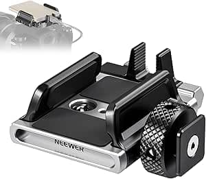 NEEWER Universelle SSD-Halterung mit Kaltschuh/Kabelklemme, 4,1 cm - 6,6 cm für T5 T7 T9 SSD, kompatibel mit SmallRig Cage für BMPCC 4K 6K, Telefonkäfig für iPhone 16, 15 Pro/15 Pro Max, UA059