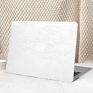 Seorsok Schutzhülle für MacBook Pro 14 Zoll (35,6 cm) 2024–2021, M4, M3 Pro/Max A3112, A3185, A3401, A2918, A2992, M2, A2779, M1, A2442, Blätter, Blumen, Leder, Kunststoff, Hartschale,
