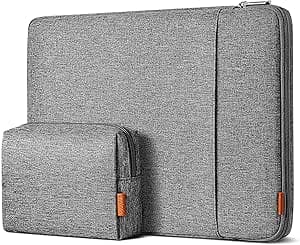 Maße: Innenmaße 34,1 cm × 23,8 cm × 2,5 cm. Die Hülle kompatibel mit 15.3-Zoll MacBook Air M5 2026(A3448), M4 2025(A3241), M3 2023-2024 (Modell: M3/A3114, M2/A2941), auch kompatibel mit 14 inch Chrome