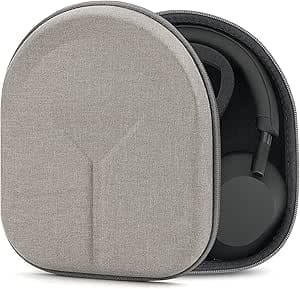 Geekria Kopfhörer-Hülle, Ersatz-Hartschalen-Reisetasche mit Kabelaufbewahrung (Hellbraun)